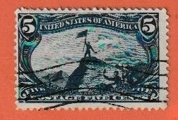 US SCOTT#288 1898 5c FREMONT - USED