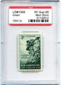 US SCOTT #1068 MINT-XF-SUP-OG-NH GRADED 95 PSE ENCAPSULATED SMQ $35 (7/30/24 GP)