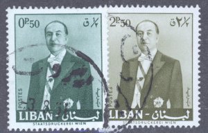 Lebanon, Scott #344-45, Used