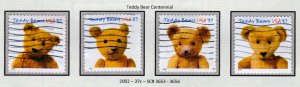 SC# 3653-56 - (37c) - Teddy Bear Centennial Complete USED set of 4