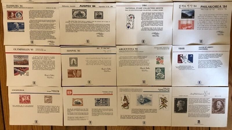 32 Different Scott Listed USA Souvenir Cards