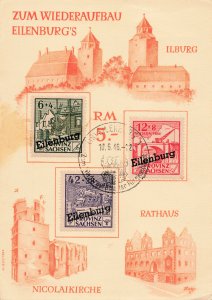 Germany 1946 Locals Eilenburg  Semi-Official Set on card