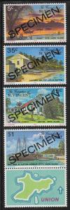 St. Vincent/Gren. Union Is. Specimen Ovpt (Scott 73-76) MNH