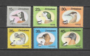 BIRDS - ZIMBABWE #572-7  DUCKS MNH