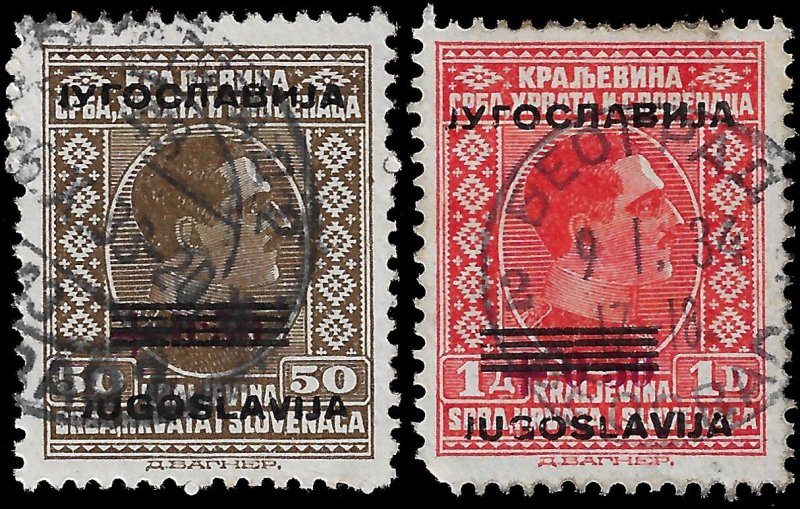 Yugoslavia 1933 Sc 100-01 U vf