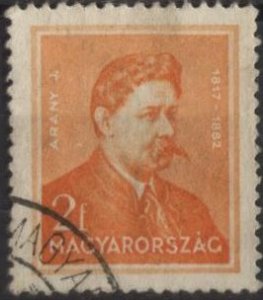 Hungary 469 (used) 2f János Arany, org (1932) [writer]