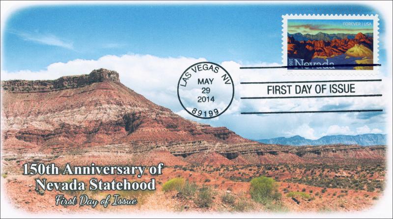 14-093, 2014 Nevada Statehood, FDC, SC 4907