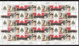 1998 -  #1736 - 1737 Sheet of Canada Postage stamps - RCMP 125th w/ horses