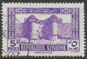 Syria Scott 279 Used 5p violet Kasr-El-Heir Issue of 1940