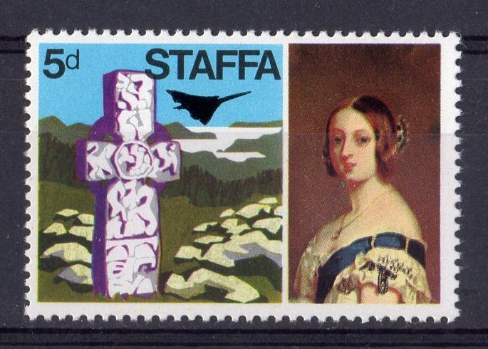Staffa (Scotland) 1981 GHISLAINE VOLDSON AND CONCORDE FLY OVER STAFFA Single MNH