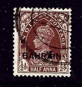 Bahrain 21 Used 1938 KGVI overprint issue