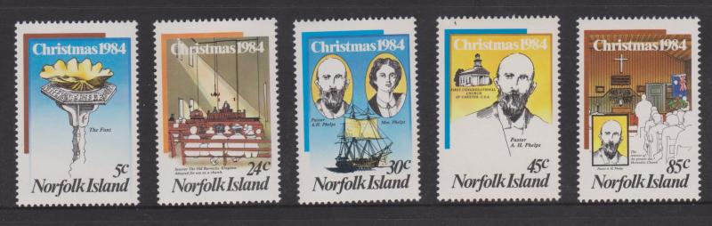Norfolk Island 1984 Christmas Set Sc#347-351 MNH