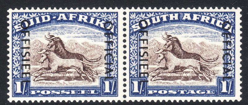 1950-54 South Africa Suid Afrika 1/ official Gnu issue MNH Sc# O49 CV: $175.00