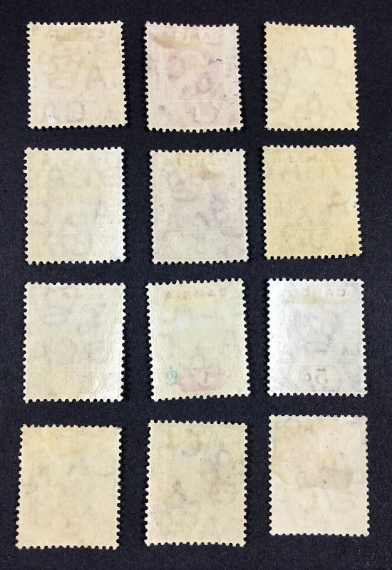 MOMEN: GAMBIA SG #57-68 1904-1906 MINT OG H £300 LOT #67998