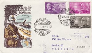 Spanish Sahara # 76, B33-34, Emilio Bonelli - Explorer, First Day Cover