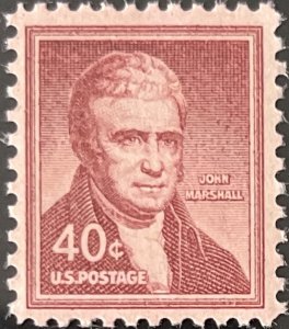 Scott #1050 1955 40¢ Liberty Series John Marshall MNH OG