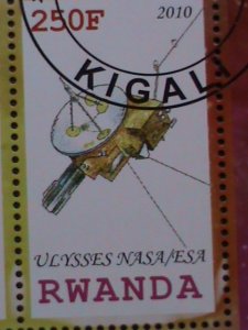 RWANDA-2010-WORLD FAMOUS SPACE CRAFTS- CTO S/S VF- WITH CLEAR  FANCY  CANCEL