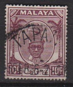 Malaya Perak 1950 Scott 111 used - 10c, Sultan 