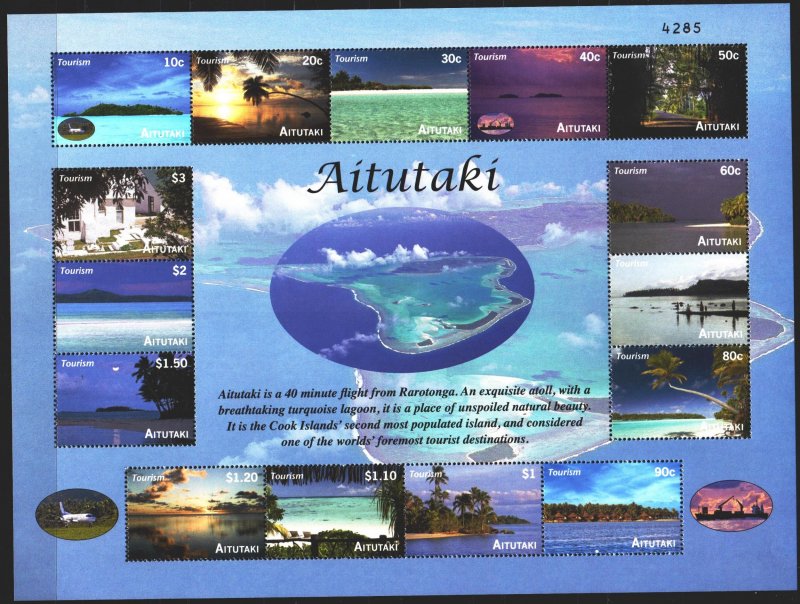 Atoll. 2010. ml 786-800. Tourism, coastal landscapes, ships. MNH.