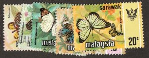 Sarawak       242 - 247    no 243     Mint & Used      CV $24.00