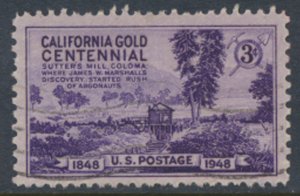 USA  SC#  954   Used 1948  California Gold Rush   see scan