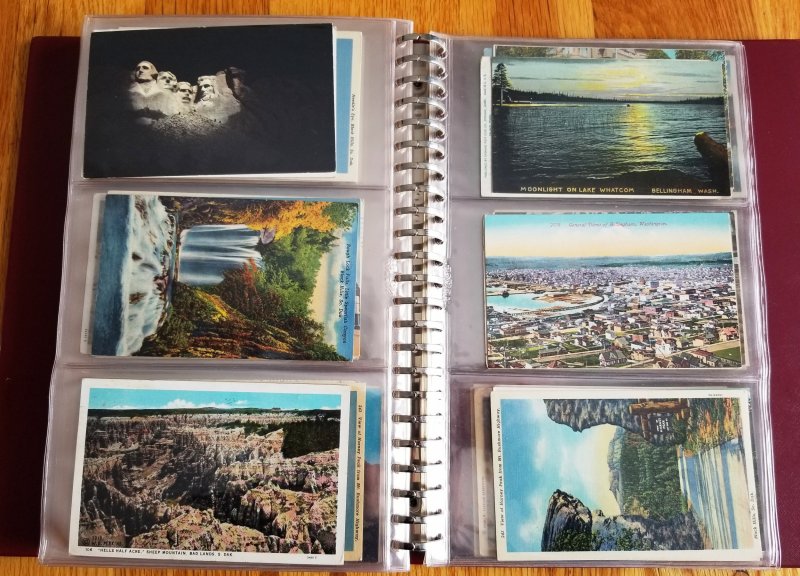 180 Vintage Post Cards in Post Card Binder(HP09)