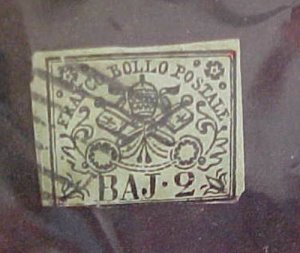 ITALY  ROMAN STATES STAMP #3 cat.$65.00 USED