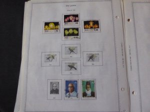 Sri Lanka 1973-1989 Stamp Collection on Album Pages