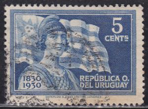 Uruguay 398 Liberty & Uruguay's Flag 1930