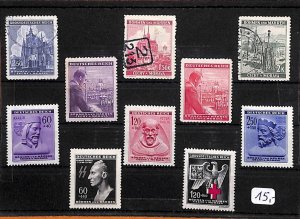 E0062 Czech stamps selection Bohemia & Moravia German Empire Reich mix lot