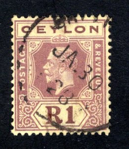 Ceylon #241,  VF, Used, CV $42.50 ....  1290206