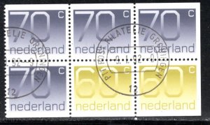 Netherlands Scott # 791a, booklet pane, used, se-tenant