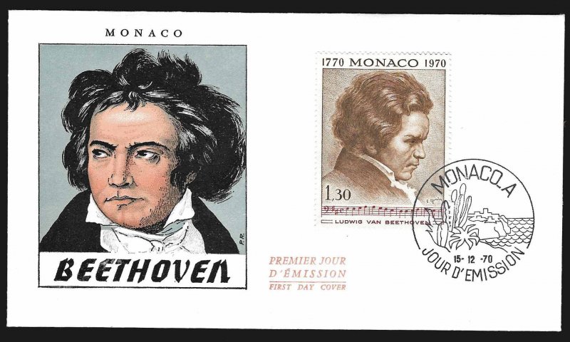 Monaco SC 777 - Ludwig Van Beethoven - FDC Set -1970