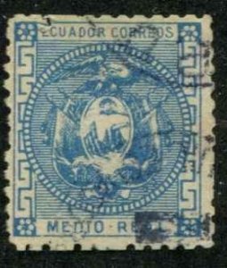 Ecuador SC# 9 Coat of Arms 1/2r Used