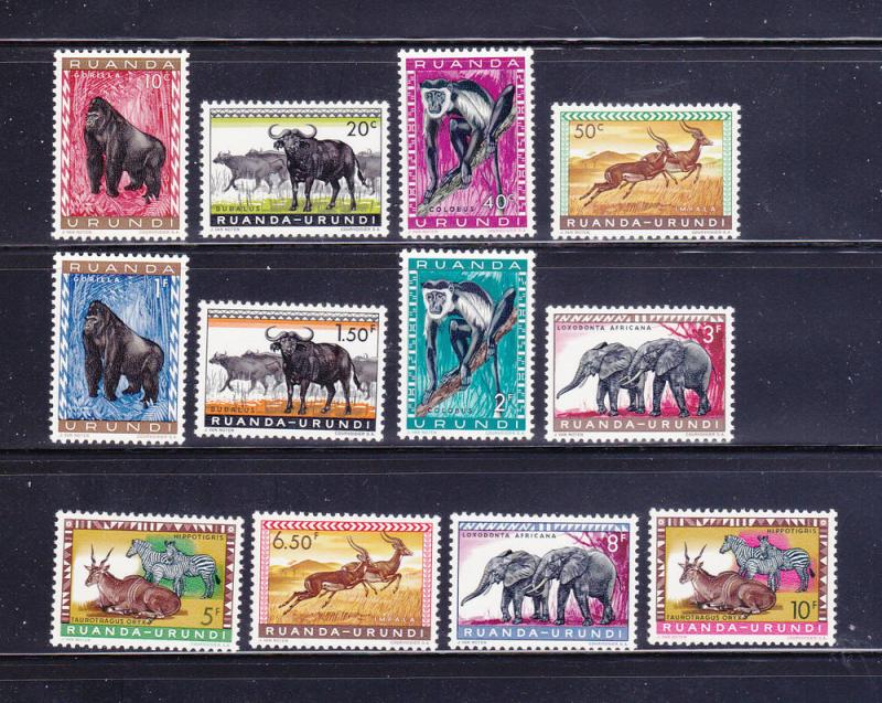 Ruanda Urundi 137-148 MNH Animals