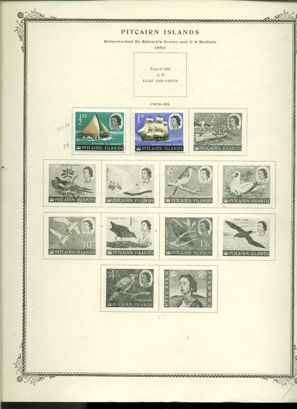 Collection, Pitcairn Islands  Scott Album Pages, 1940/2006, Cat $66, Mint & Used