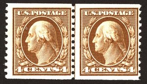 U.S. #446 MINT Line Pair OG NH