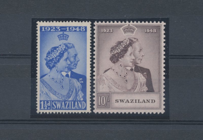 1948 SWAZILAND - Stanley Gibbons No. 46/47 - Royal Wedding - 2 Values - MNH**