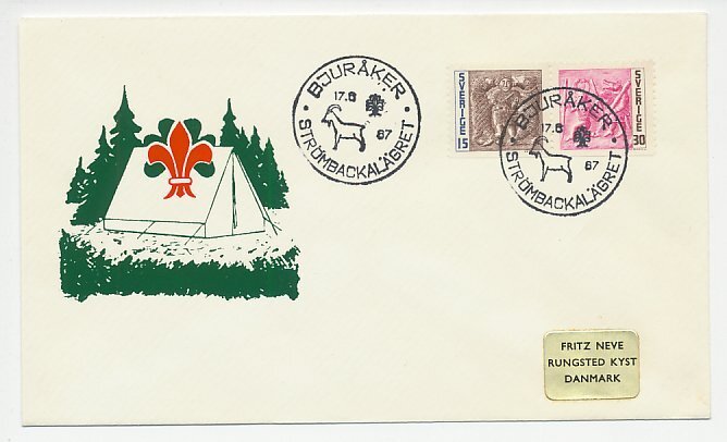 Cover / Postmark Sweden 1967 Scouting