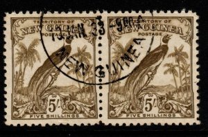 NEW GUINEA SG187 1932 5/= OLIVE FINE USED PAIR