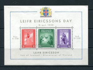 Iceland 1938 Souvenir Sheet MNH Sc B6 Ericsson 8744