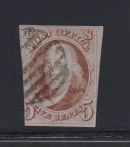 1 F-VF used neat  cancel with nice color cv $ 400 ! see pic !