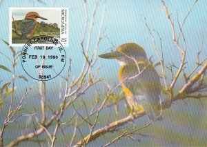 Micronesia 1990 Maxicard Sc #106 10c Micronesian kingfisher WWF