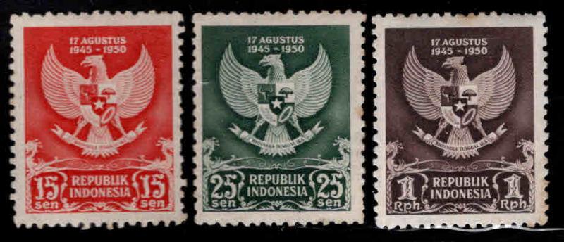 Indonesia Scott 359-361 MH* Arms of the Republic set  CV15$