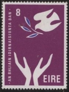 Ireland 367 (mh, ng) International Women’s Year, dp rose lilac & ultra (1975)