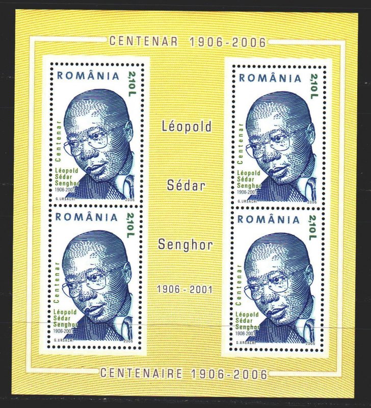 Romania. 2006. bl372. Sengor, President of Senegal, poet and philosopher. MNH.