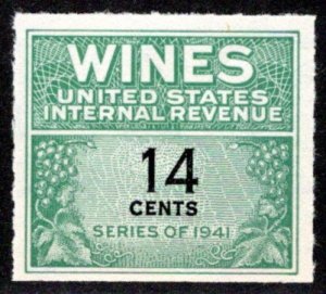 Scott RE126, 14c, MNH, NGAI, Fresh, Type of 1942-49, USA Wine Revenue Stamp