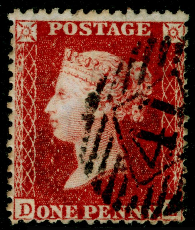 SG41, 1d dp rose-red, LC14, FINE USED. Cat £20.