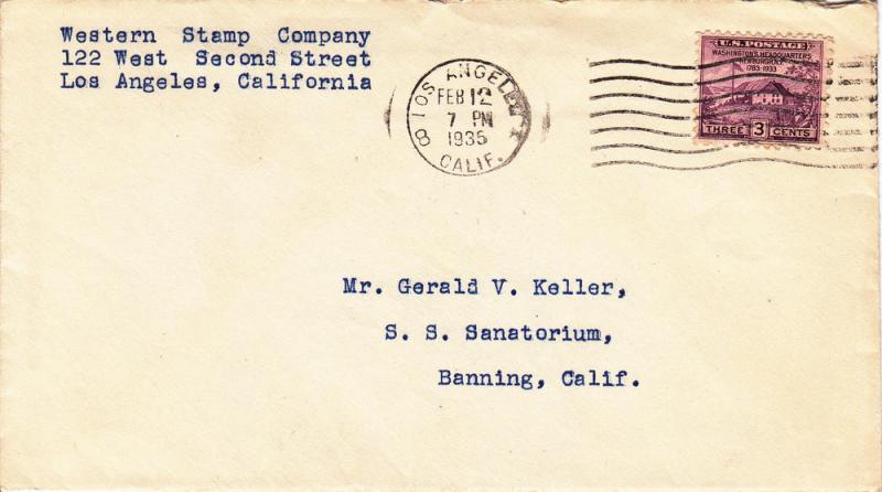 1932 Los Angeles Olympics Label on Cover