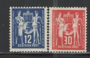 Germany -GDR/DDR 1949 Sc# 49-50 MHR VG - Postal Workers Union